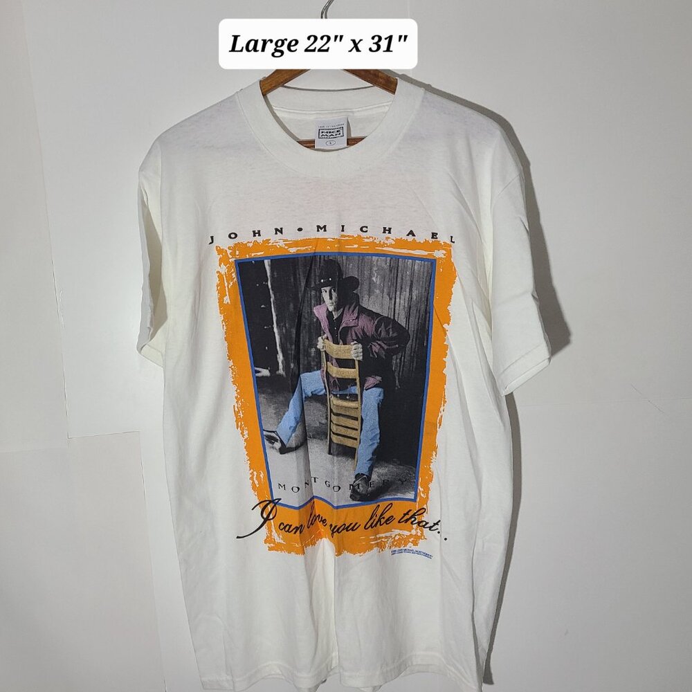 Vtg 90s John Michael Montgomery "Love You Like That" Large Nice Man T-Shirt USA